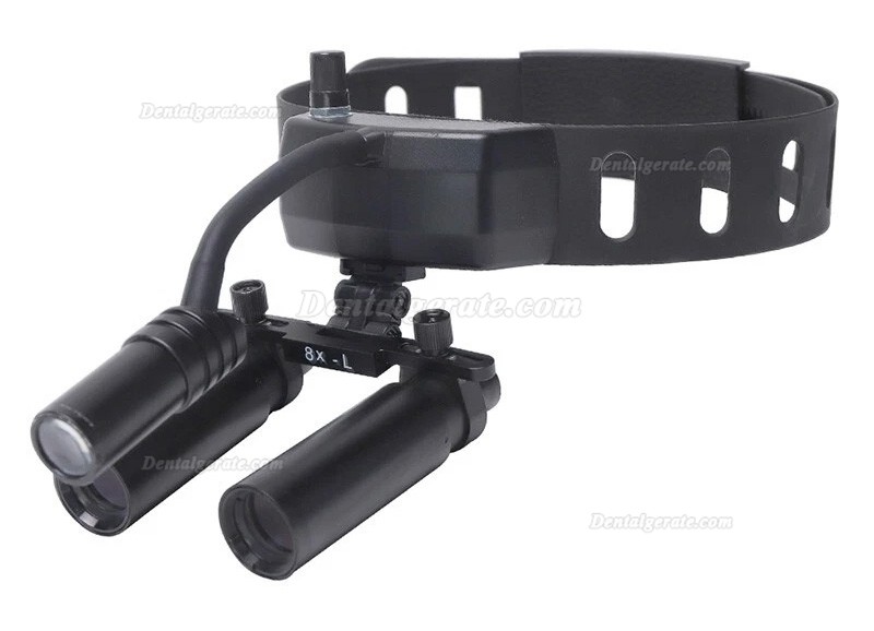 YUYO DY-005 6-fache Dental Lupenbrille + 3 W kabelloses LED-Licht f&uuml;r Lupenbrille